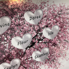 Custom Mom/Grandma Family Tree Heart Light Frame Gift