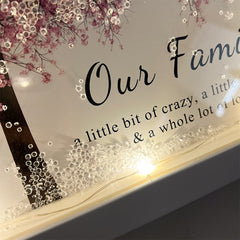 Custom Mom/Grandma Family Tree Heart Light Frame Gift
