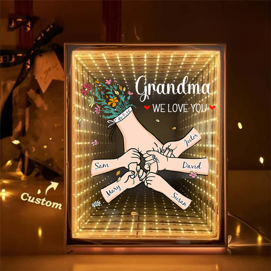 Personalized Mum We Love You Customised Starry Mirror Lightboxes