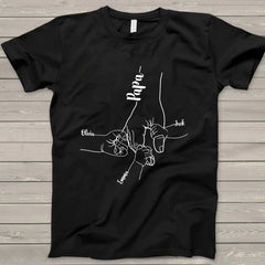 Personalized Names Hands Grandkids Papa Sweatshirt