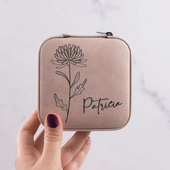 Personalise Leather Jewelry Organizer