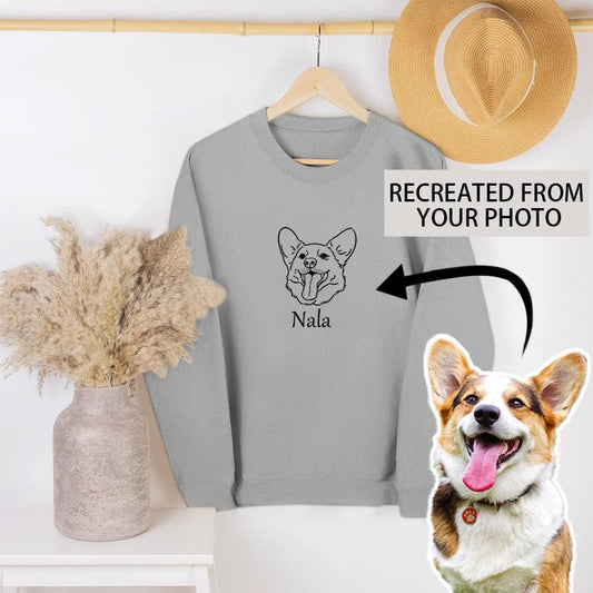 Custom Pet Outline Sweatshirt