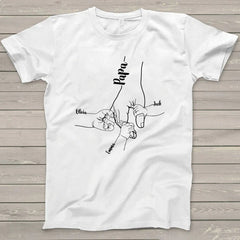 Personalized Names Hands Grandkids Papa Sweatshirt