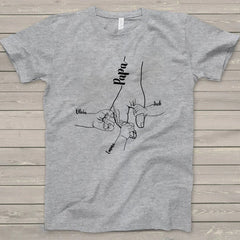 Personalized Names Hands Grandkids Papa Sweatshirt