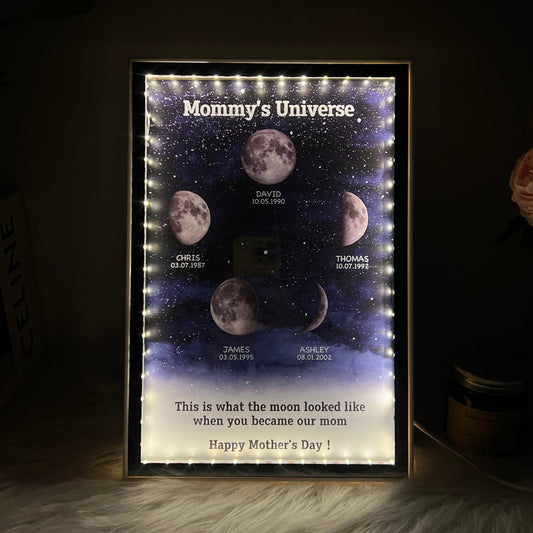 Custom Starry Night Birth Moon Phase Mirror