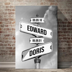 Personalized Canvas "Date Of Birth Of Children"