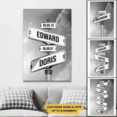 Personalized Canvas "Date Of Birth Of Children"