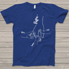 Personalized Names Hands Grandkids Papa Sweatshirt