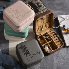 Personalise Leather Jewelry Organizer