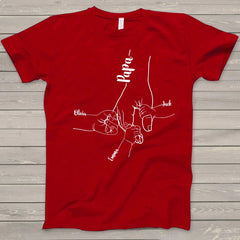 Personalized Names Hands Grandkids Papa Sweatshirt