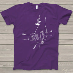 Personalized Names Hands Grandkids Papa Sweatshirt