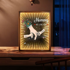 Personalized Mum We Love You Customised Starry Mirror Lightboxes