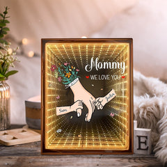 Personalized Mum We Love You Customised Starry Mirror Lightboxes