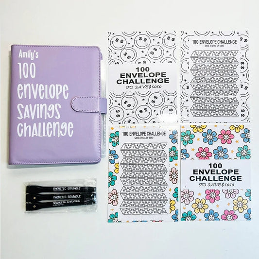 Custom 100 Envelope Challenge Binder-Easy And Fun Way To Save $5,050