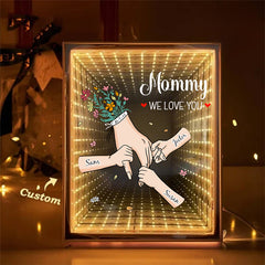 Personalized Mum We Love You Customised Starry Mirror Lightboxes
