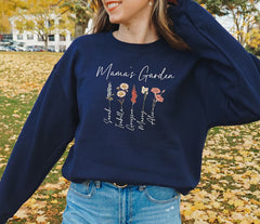 Personalized Mom's Garden Sweatshirt